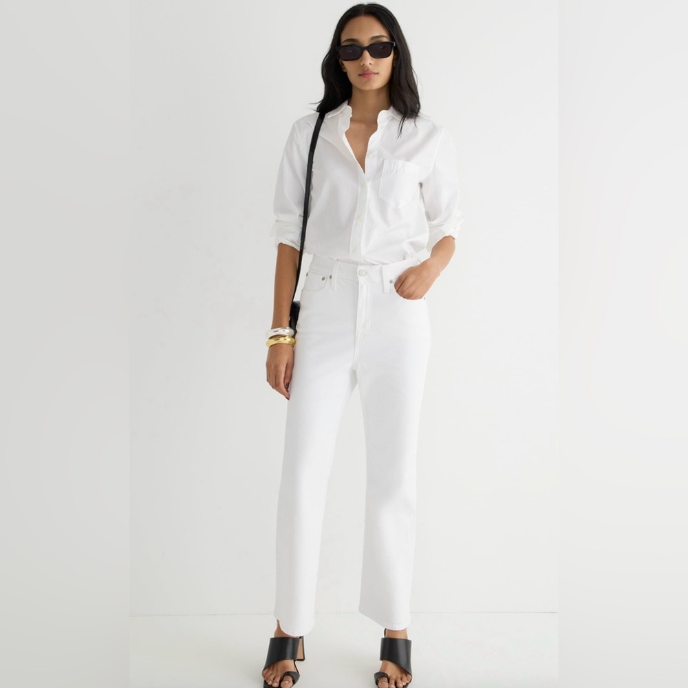 NWOT JCrew Slim Demi Boot Cut White Jean